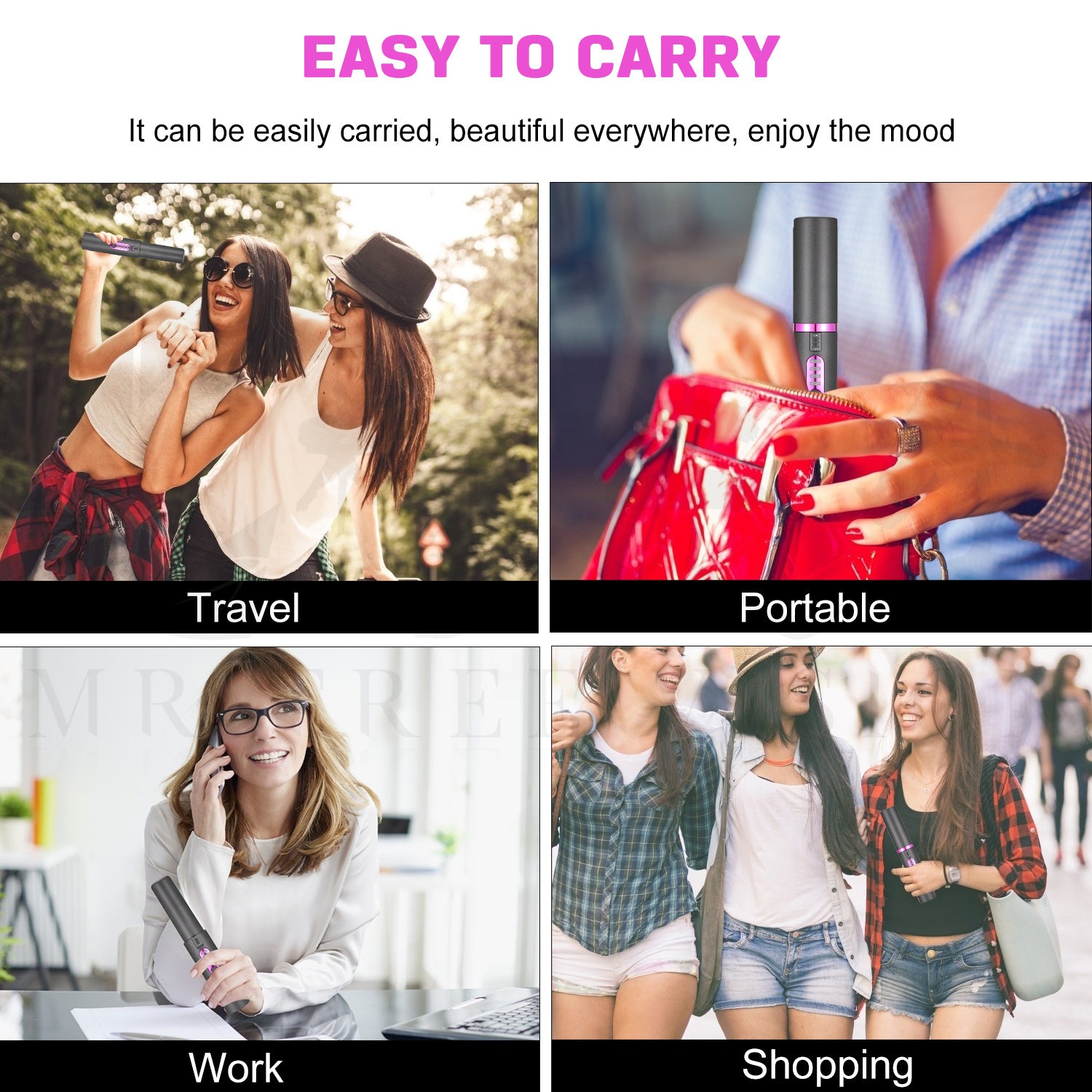 USB Mini Wireless Travel Iron Hair Straightener