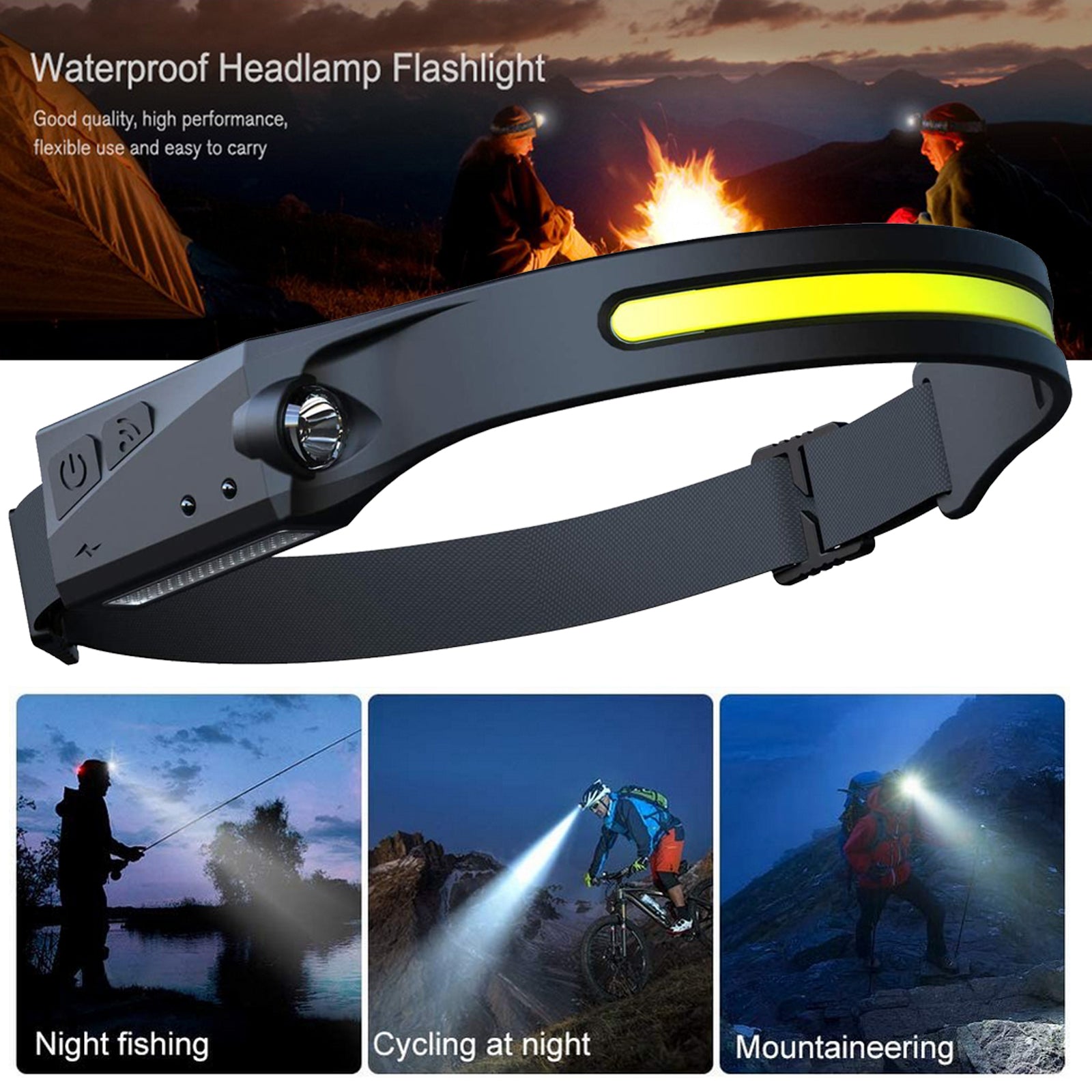 Rechargeable Waterproof Headlamp